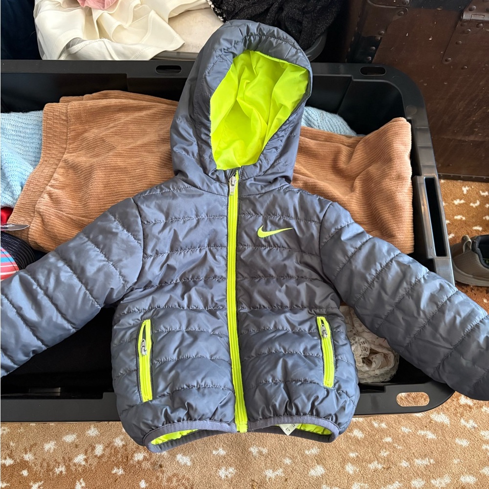Nike Charcoal and Neon Yellow Jacket